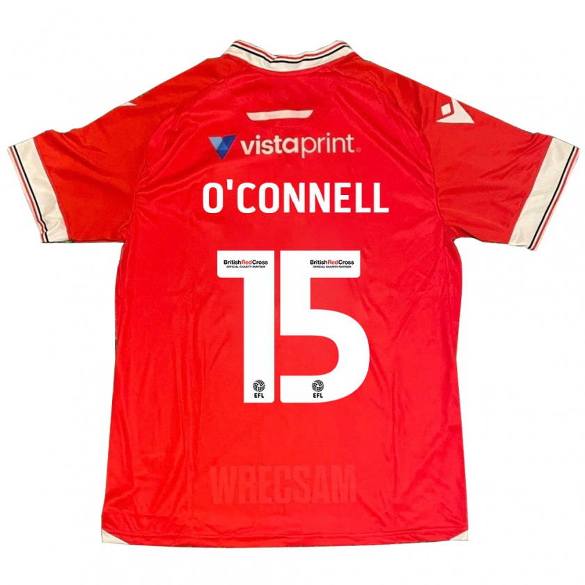 Kandiny Niño Camiseta Eoghan O'connell #15 Rojo 1ª Equipación 2023/24 La Camisa Chile