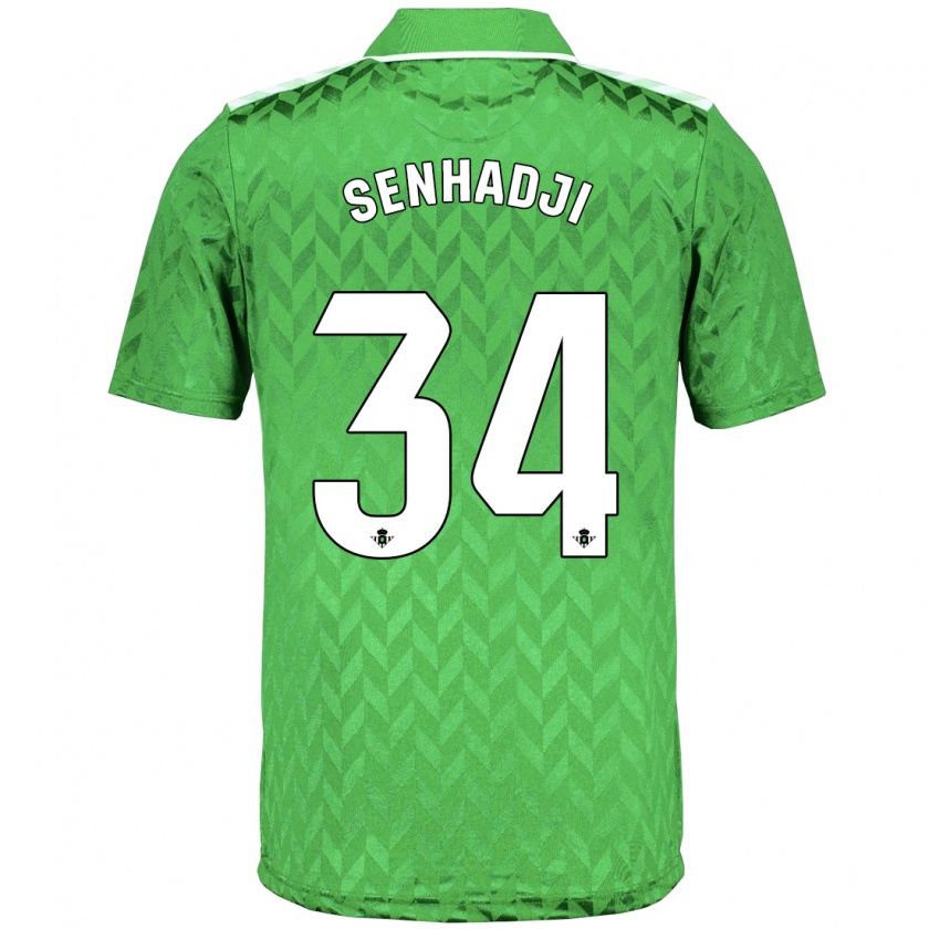 Kandiny Niño Camiseta Yanis Senhadji #34 Verde 2ª Equipación 2023/24 La Camisa Chile