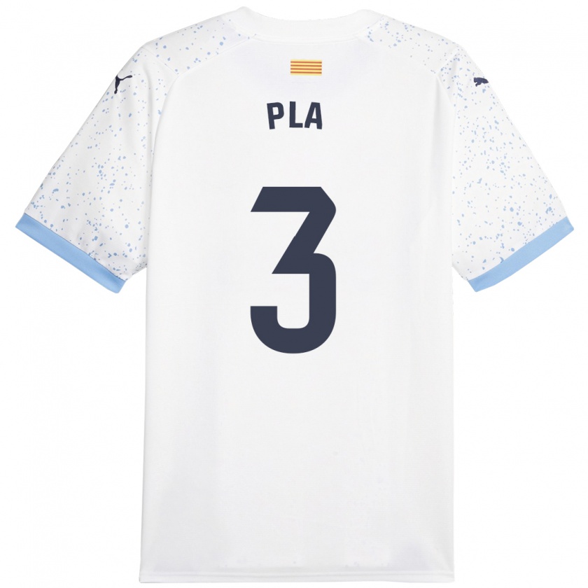 Kandiny Niño Camiseta Marta Pla #3 Blanco 2ª Equipación 2023/24 La Camisa Chile