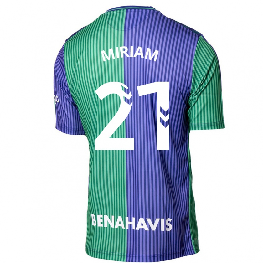Kandiny Niño Camiseta Míriam #21 Verde Azul 2ª Equipación 2023/24 La Camisa Chile