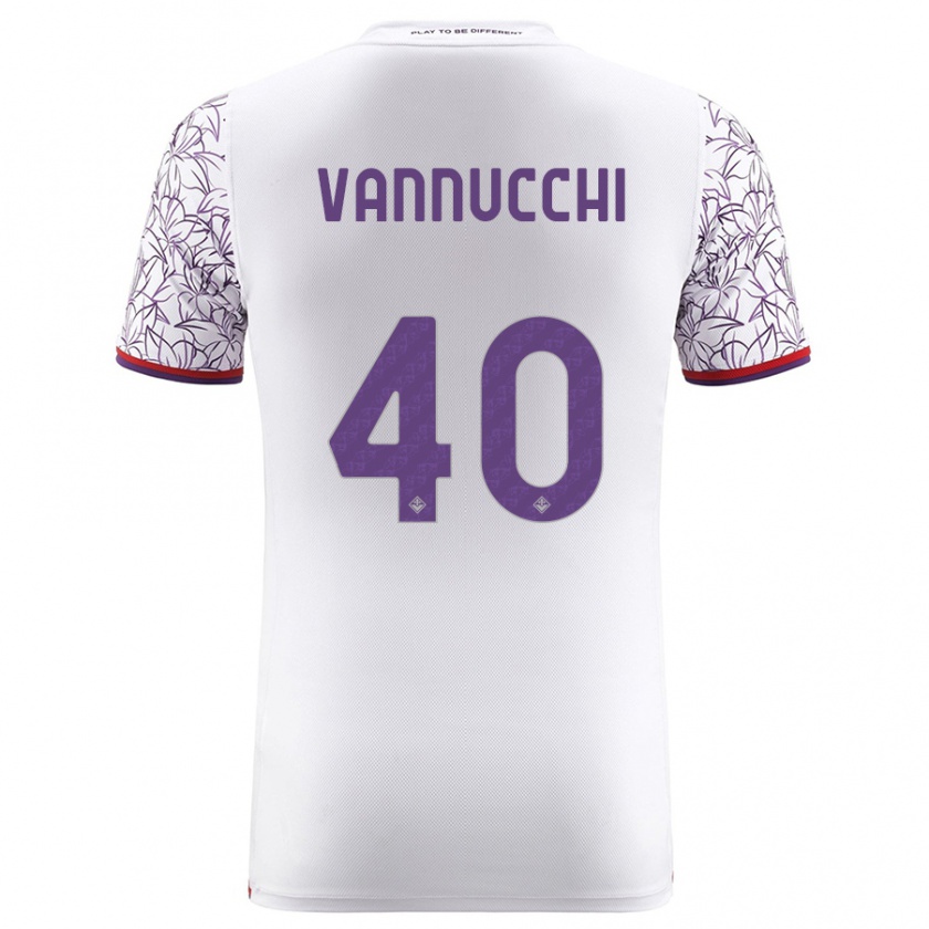 Kandiny Niño Camiseta Tommaso Vannucchi #40 Blanco 2ª Equipación 2023/24 La Camisa Chile