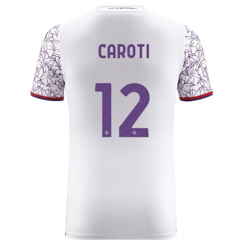 Kandiny Niño Camiseta Filippo Caroti #12 Blanco 2ª Equipación 2023/24 La Camisa Chile