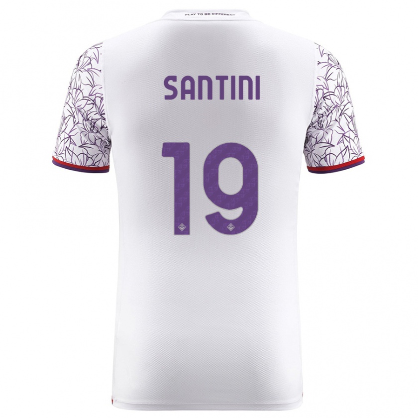 Kandiny Niño Camiseta Margherita Santini #19 Blanco 2ª Equipación 2023/24 La Camisa Chile