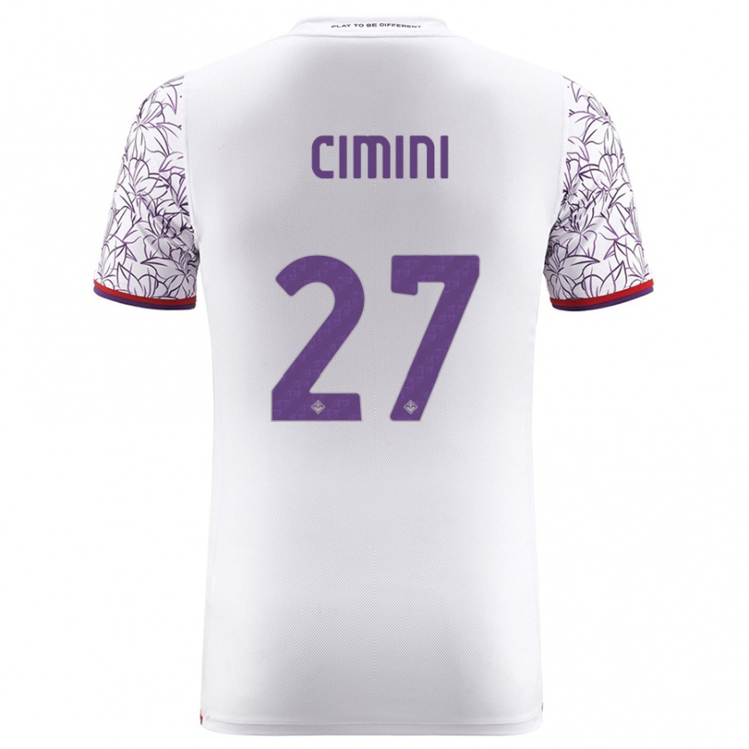 Kandiny Niño Camiseta Linda Tucceri Cimini #27 Blanco 2ª Equipación 2023/24 La Camisa Chile