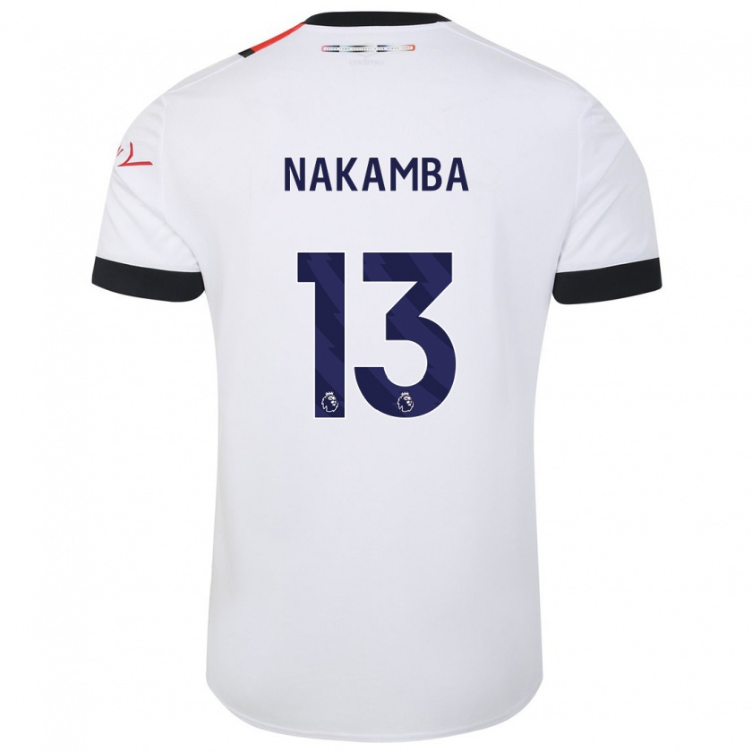 Kandiny Niño Camiseta Marvelous Nakamba #13 Blanco 2ª Equipación 2023/24 La Camisa Chile