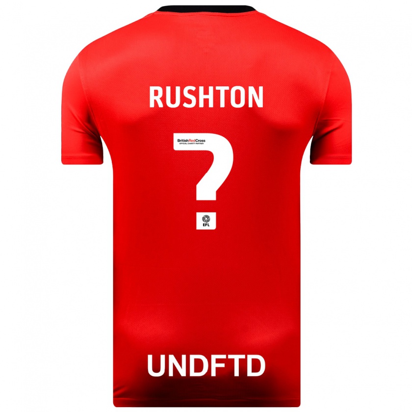 Kandiny Niño Camiseta Niall Rushton #0 Rojo 2ª Equipación 2023/24 La Camisa Chile