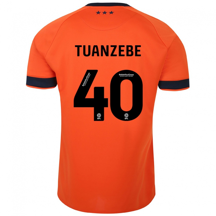 Kandiny Niño Camiseta Axel Tuanzebe #40 Naranja 2ª Equipación 2023/24 La Camisa Chile