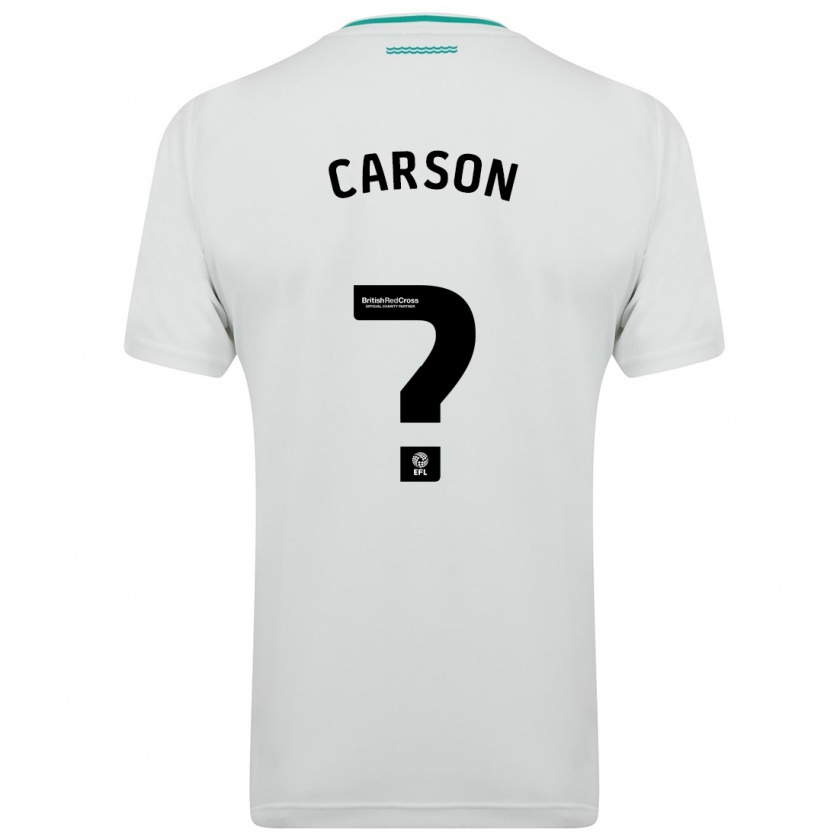 Kandiny Niño Camiseta Matty Carson #0 Blanco 2ª Equipación 2023/24 La Camisa Chile