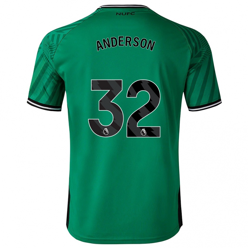 Kandiny Niño Camiseta Elliot Anderson #32 Verde 2ª Equipación 2023/24 La Camisa Chile