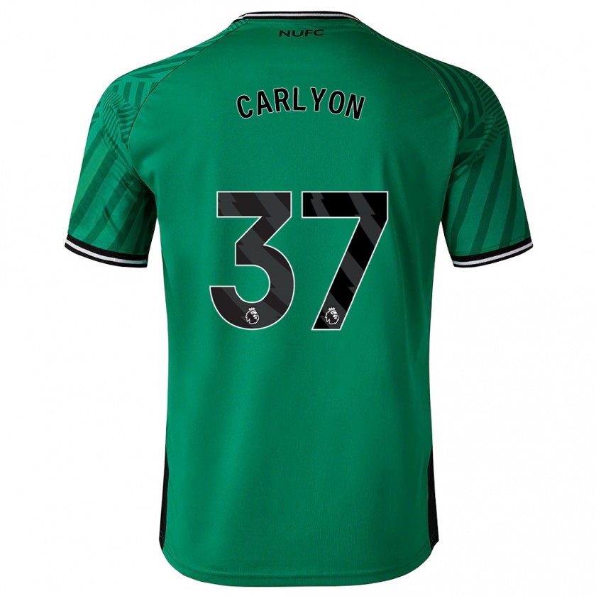 Kandiny Niño Camiseta Nathan Carlyon #37 Verde 2ª Equipación 2023/24 La Camisa Chile