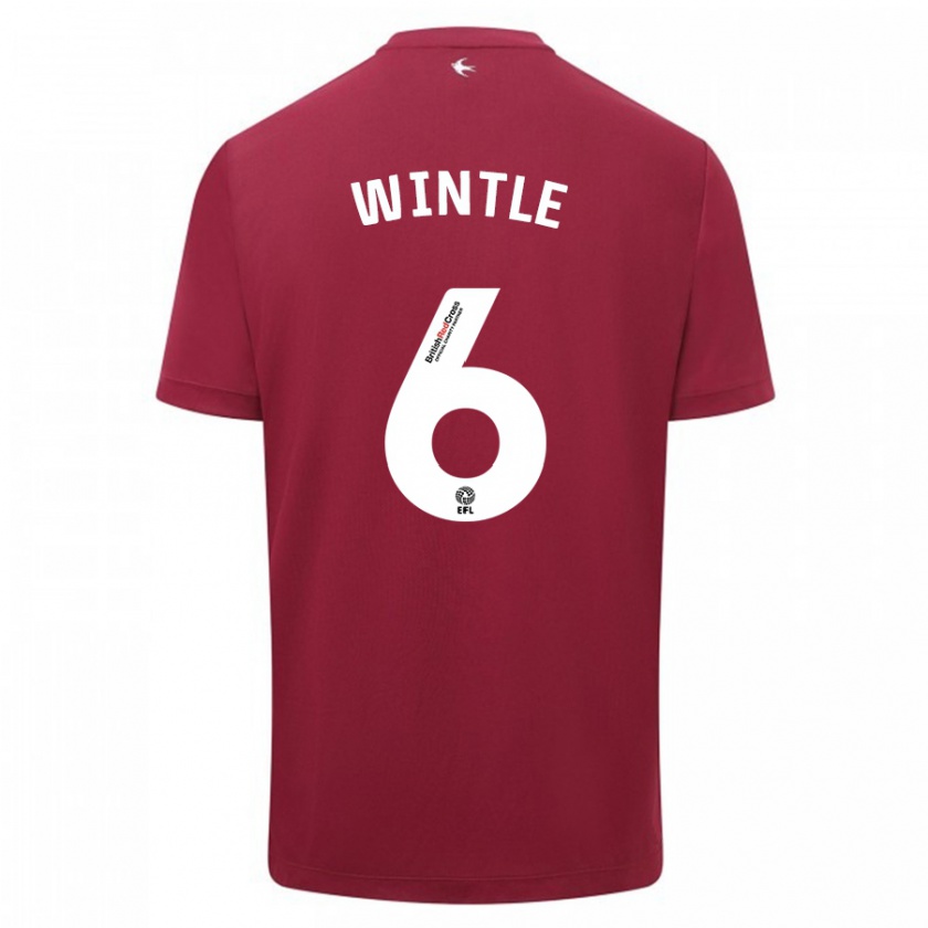 Kandiny Niño Camiseta Ryan Wintle #6 Rojo 2ª Equipación 2023/24 La Camisa Chile