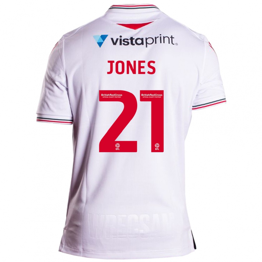 Kandiny Niño Camiseta Lili Jones #21 Blanco 2ª Equipación 2023/24 La Camisa Chile