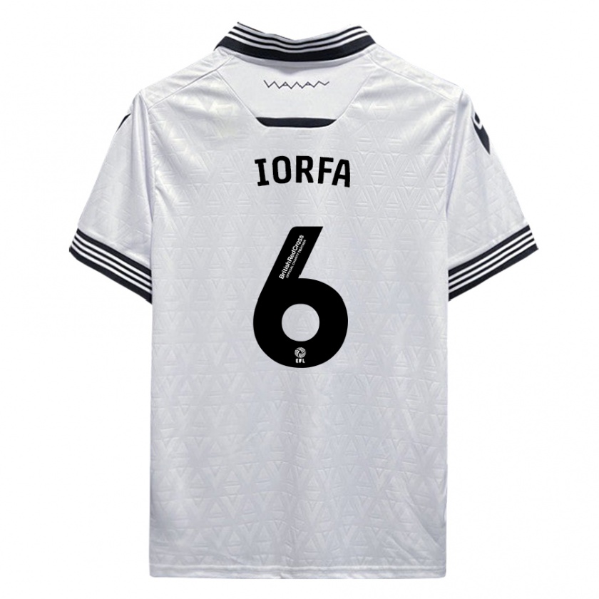 Kandiny Niño Camiseta Dominic Iorfa #6 Blanco 2ª Equipación 2023/24 La Camisa Chile