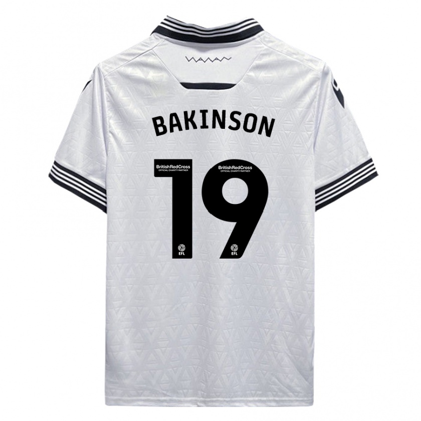 Kandiny Niño Camiseta Tyreeq Bakinson #19 Blanco 2ª Equipación 2023/24 La Camisa Chile