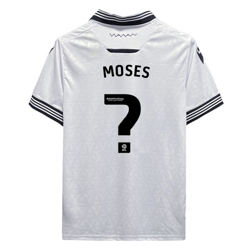 Kandiny Niño Camiseta Devlan Moses #0 Blanco 2ª Equipación 2023/24 La Camisa Chile