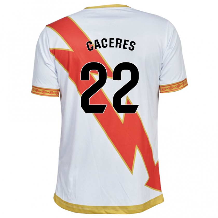 Kandiny Hombre Camiseta Daniel Cáceres #22 Blanco 1ª Equipación 2023/24 La Camisa Chile