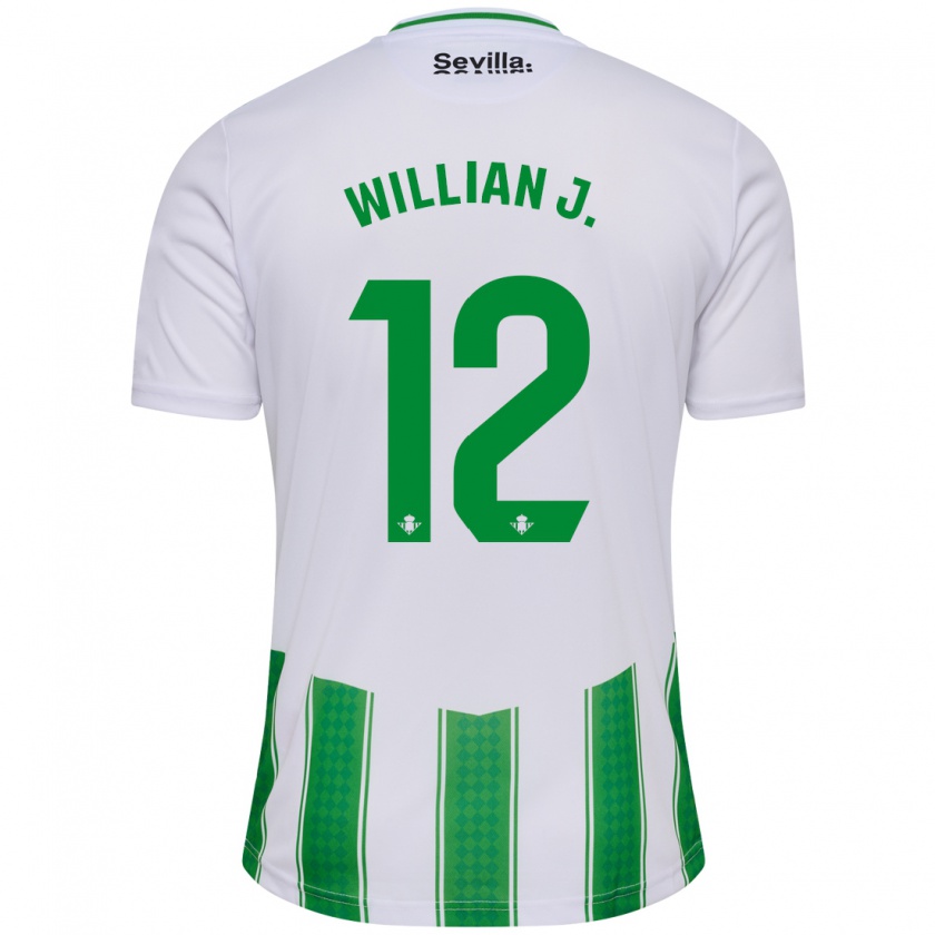 Kandiny Hombre Camiseta Willian José #12 Blanco 1ª Equipación 2023/24 La Camisa Chile