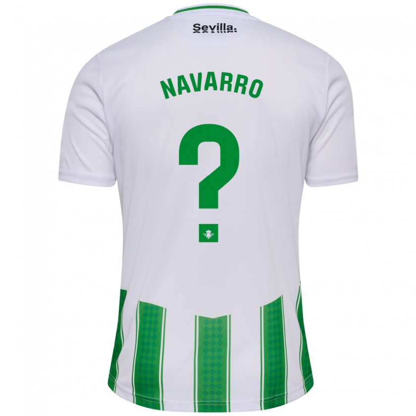Kandiny Hombre Camiseta Mario Navarro #0 Blanco 1ª Equipación 2023/24 La Camisa Chile