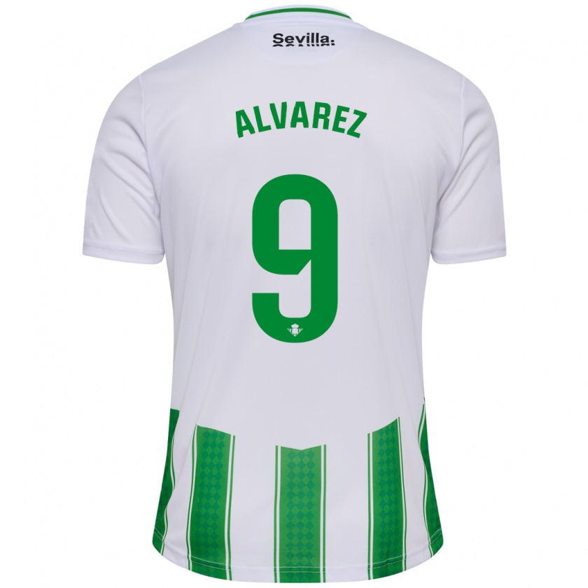 Kandiny Hombre Camiseta Carmen Álvarez Sánchez #9 Blanco 1ª Equipación 2023/24 La Camisa Chile