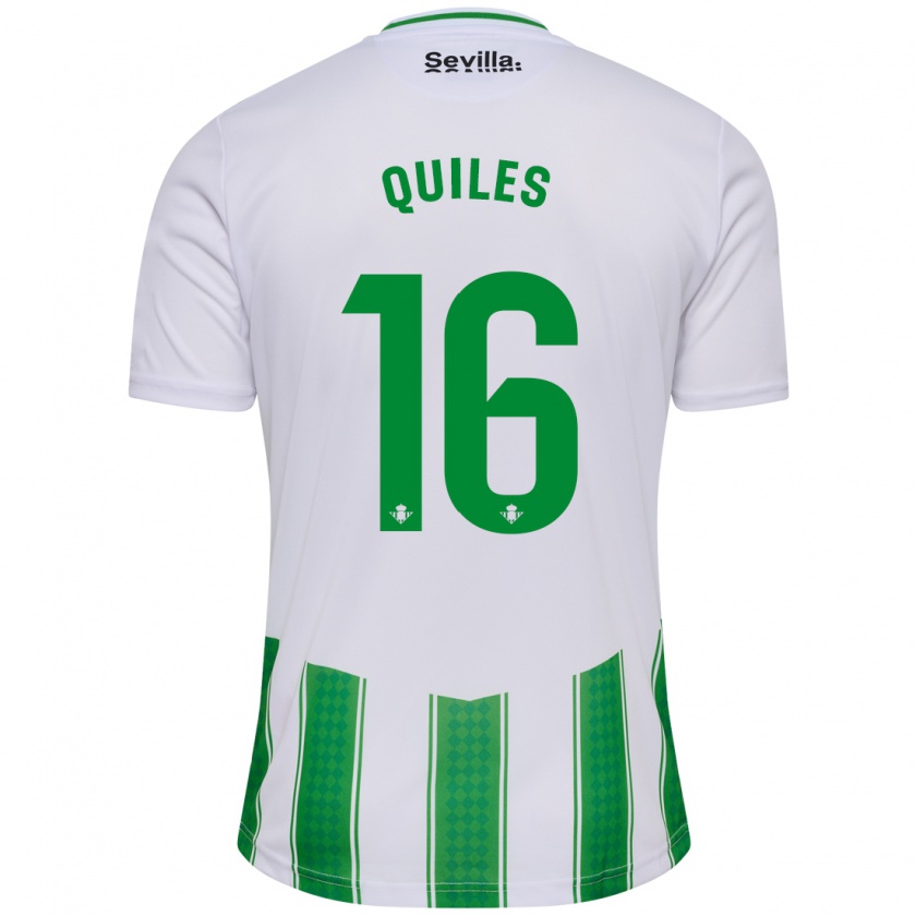 Kandiny Hombre Camiseta Violeta García Quiles #16 Blanco 1ª Equipación 2023/24 La Camisa Chile