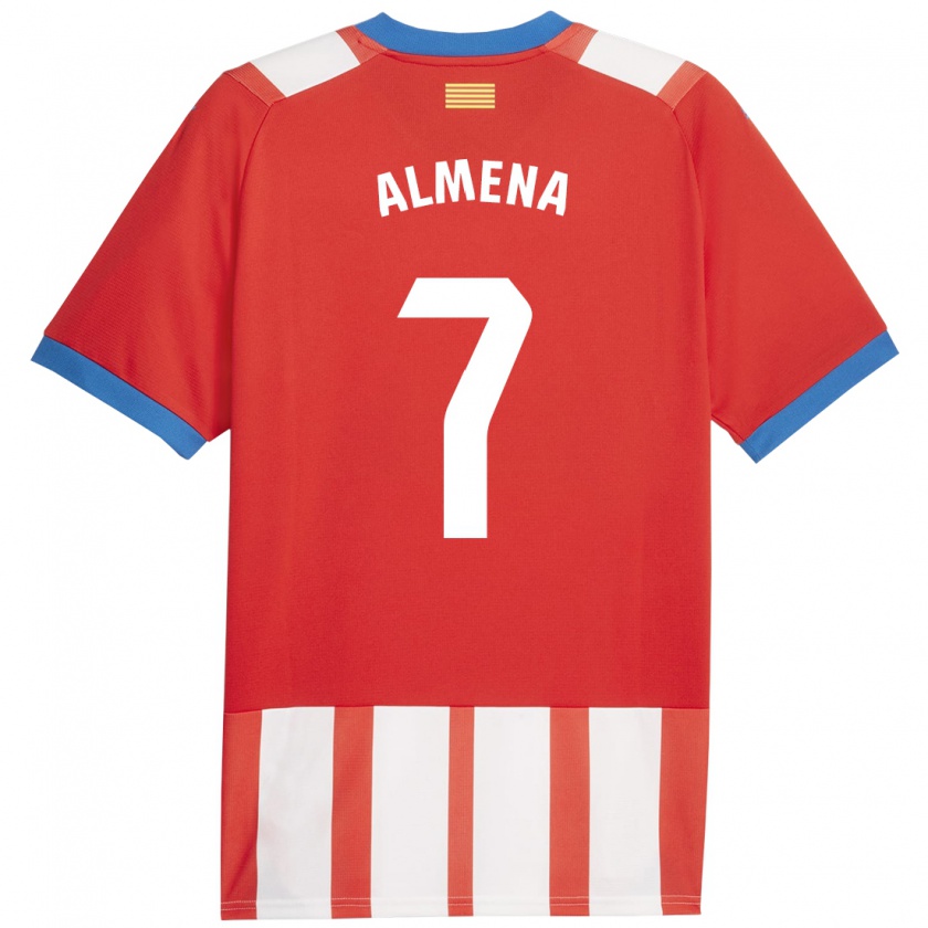 Kandiny Hombre Camiseta Iker Almena #7 Rojo Blanco 1ª Equipación 2023/24 La Camisa Chile