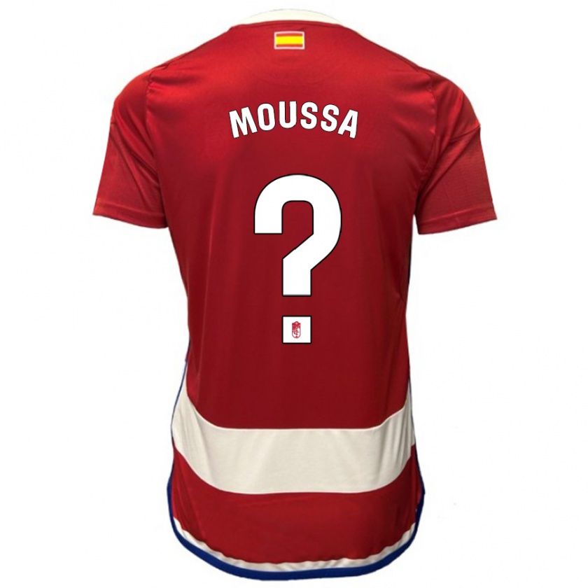 Kandiny Hombre Camiseta Ismael Mahamadou Moussa #0 Rojo 1ª Equipación 2023/24 La Camisa Chile