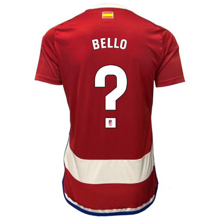 Kandiny Hombre Camiseta Eghosa Augustine Bello #0 Rojo 1ª Equipación 2023/24 La Camisa Chile