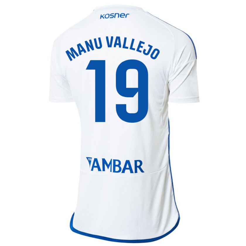 Kandiny Hombre Camiseta Manu Vallejo #19 Blanco 1ª Equipación 2023/24 La Camisa Chile