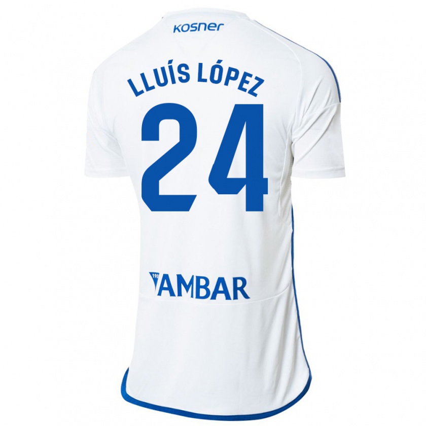 Kandiny Hombre Camiseta Lluís López #24 Blanco 1ª Equipación 2023/24 La Camisa Chile
