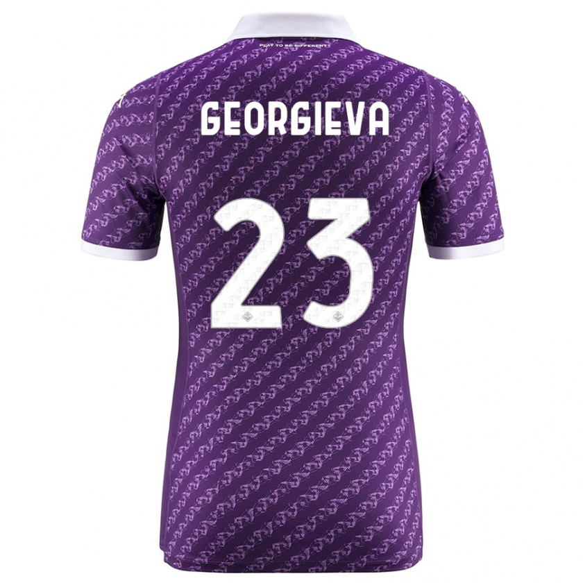 Kandiny Hombre Camiseta Marina Georgieva #23 Violeta 1ª Equipación 2023/24 La Camisa Chile