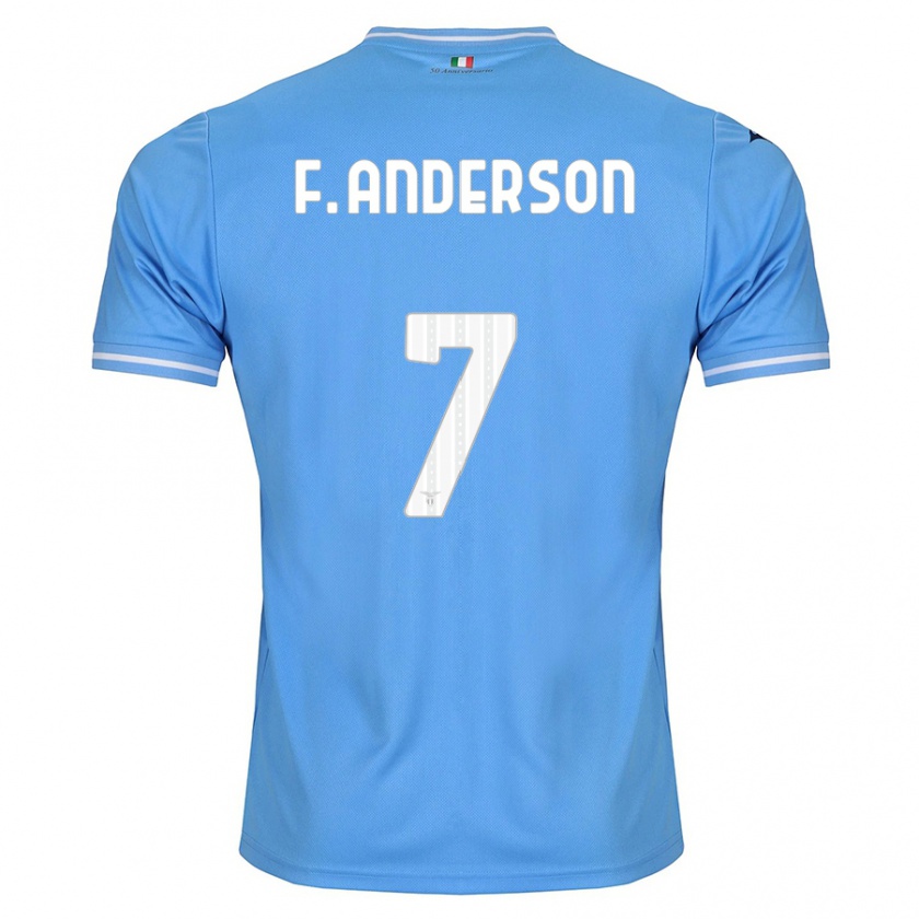 Kandiny Hombre Camiseta Felipe Anderson #7 Azul 1ª Equipación 2023/24 La Camisa Chile