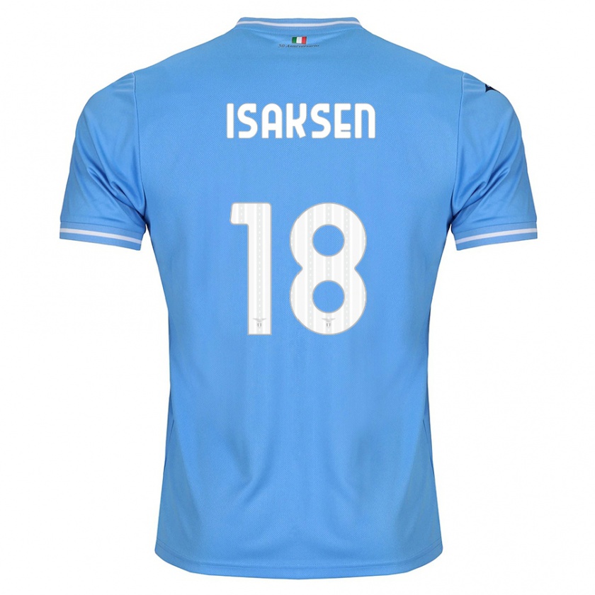 Kandiny Hombre Camiseta Gustav Isaksen #18 Azul 1ª Equipación 2023/24 La Camisa Chile