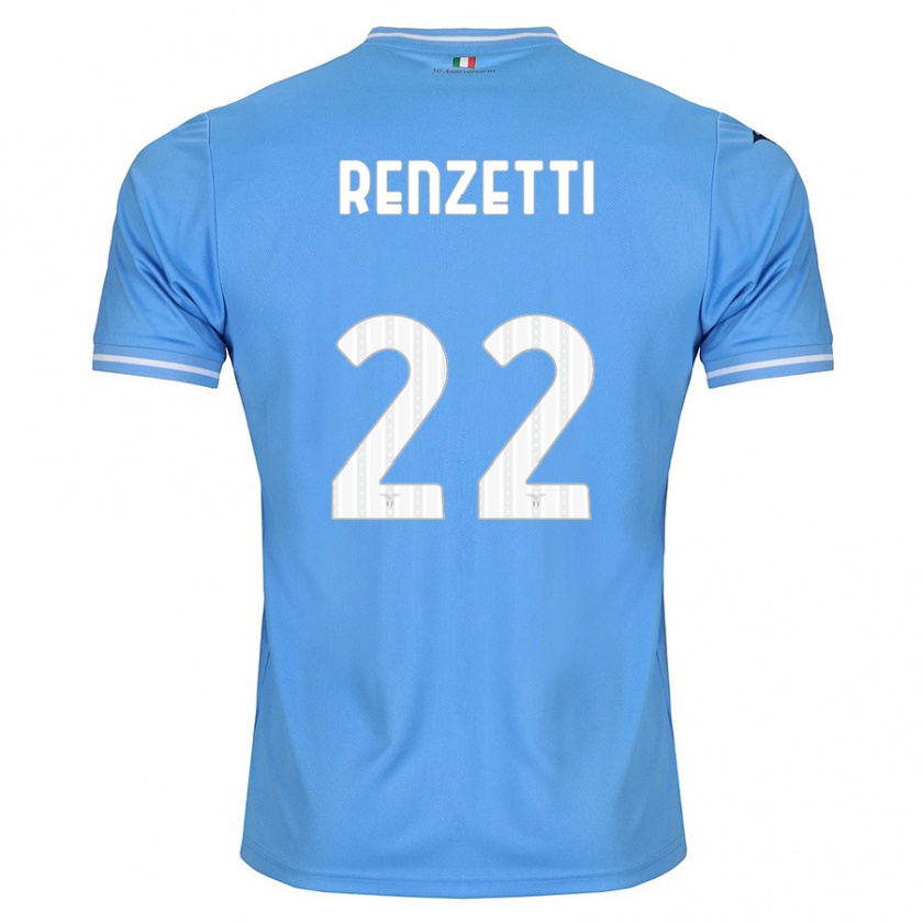 Kandiny Hombre Camiseta Davide Renzetti #22 Azul 1ª Equipación 2023/24 La Camisa Chile