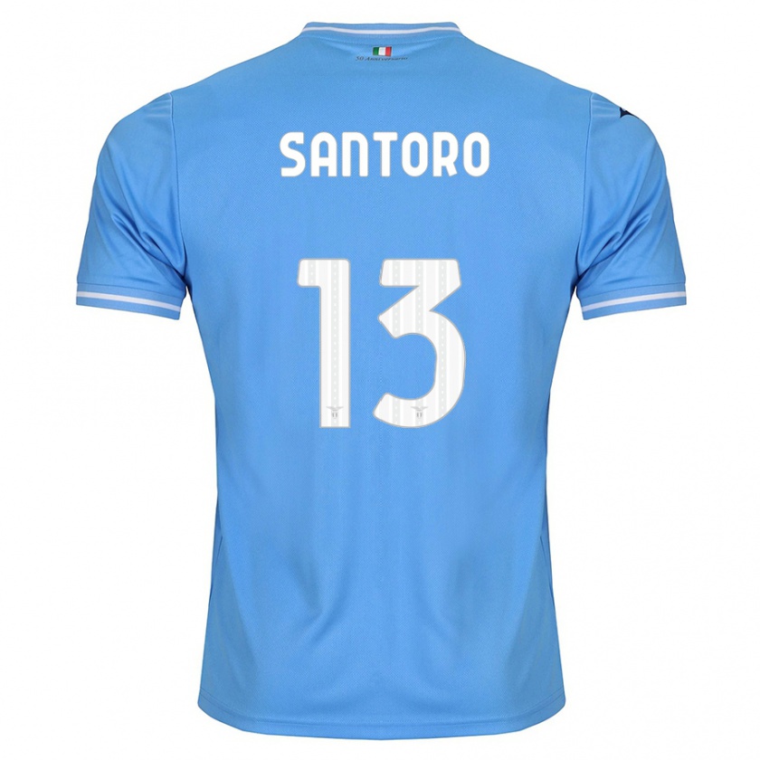 Kandiny Hombre Camiseta Martina Santoro #13 Azul 1ª Equipación 2023/24 La Camisa Chile
