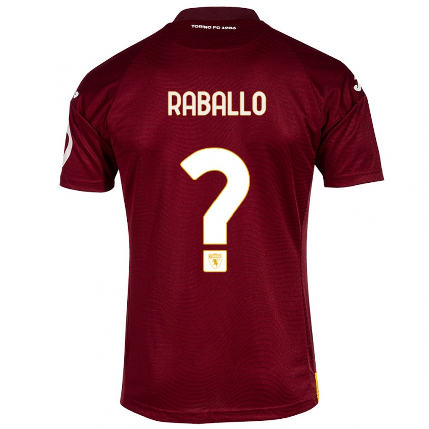 Kandiny Hombre Camiseta Alessio Raballo #0 Rojo Oscuro 1ª Equipación 2023/24 La Camisa Chile
