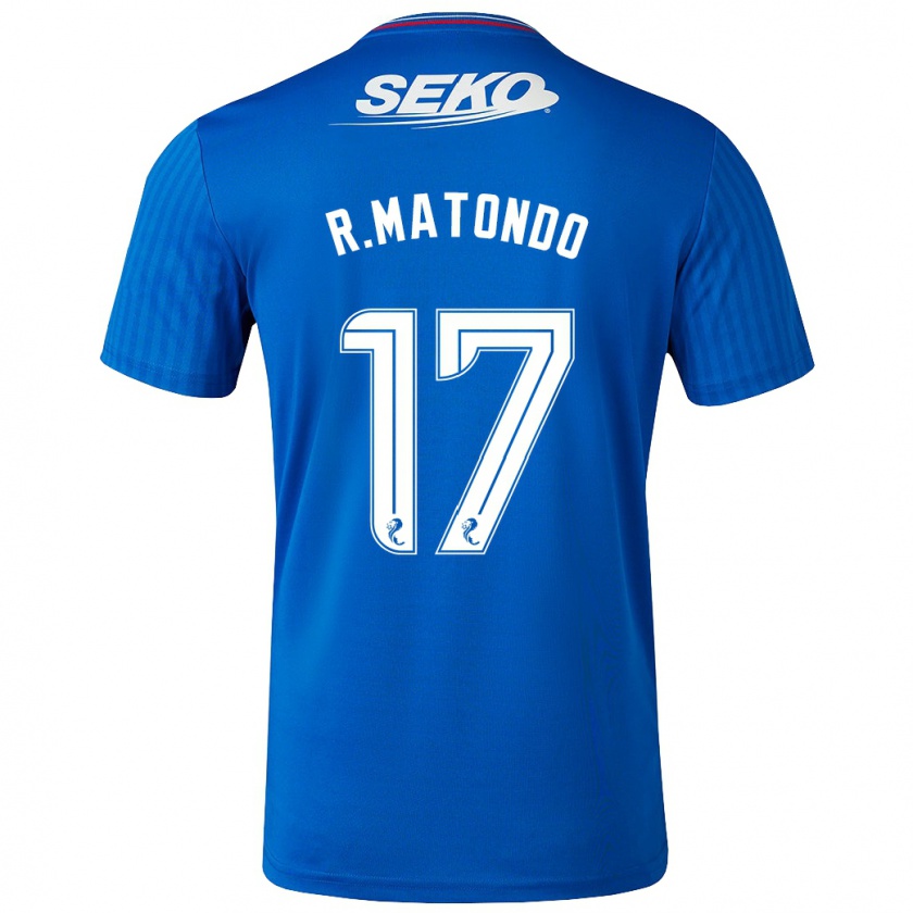 Kandiny Hombre Camiseta Rabbi Matondo #17 Azul 1ª Equipación 2023/24 La Camisa Chile