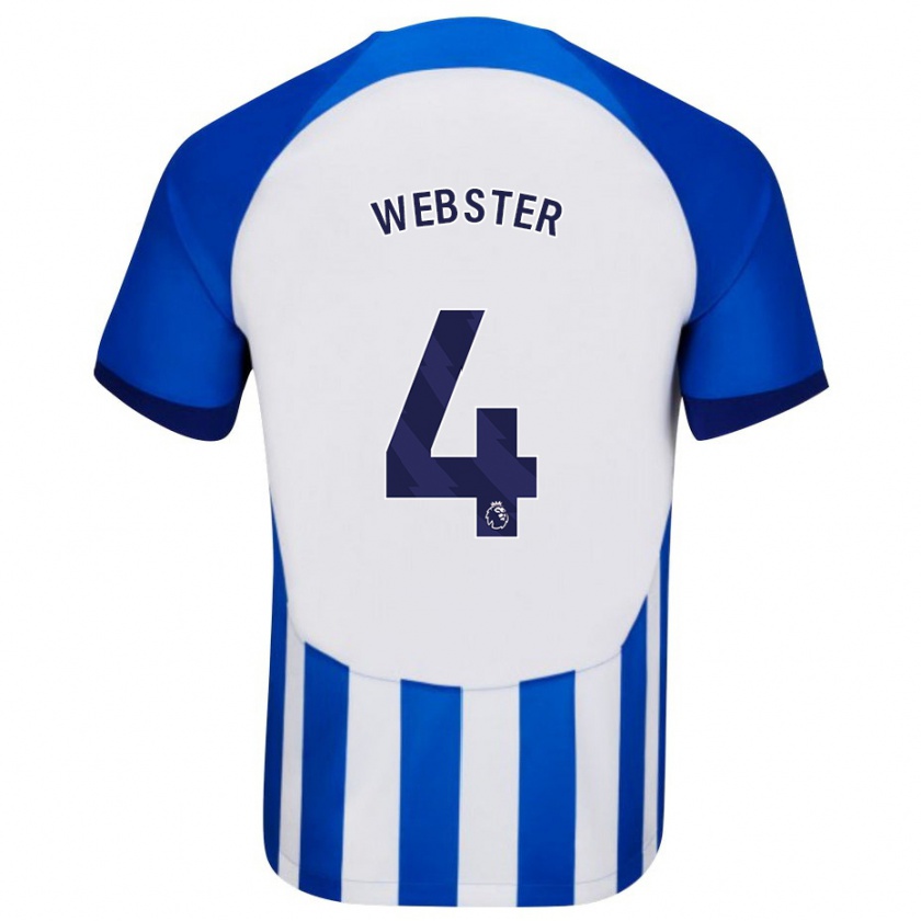 Kandiny Hombre Camiseta Adam Webster #4 Azul 1ª Equipación 2023/24 La Camisa Chile