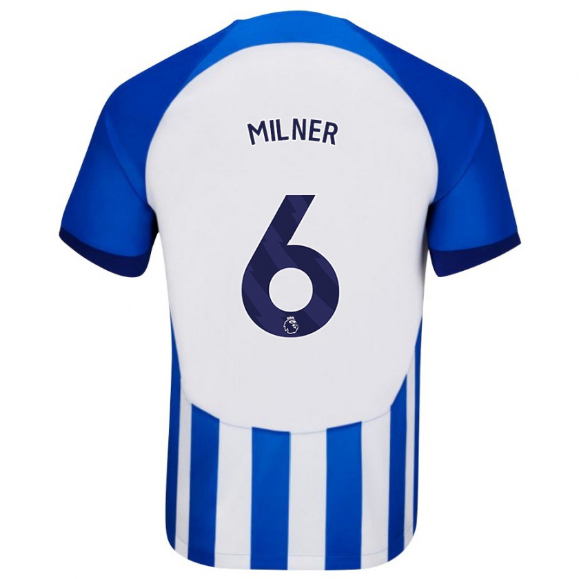 Kandiny Hombre Camiseta James Milner #6 Azul 1ª Equipación 2023/24 La Camisa Chile