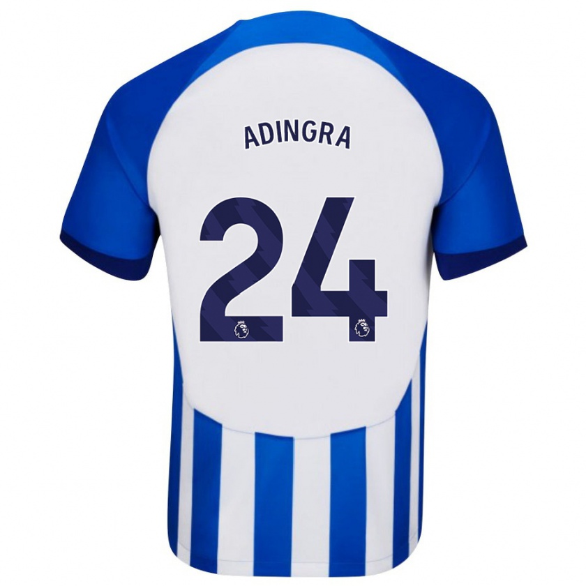 Kandiny Hombre Camiseta Simon Adingra #24 Azul 1ª Equipación 2023/24 La Camisa Chile