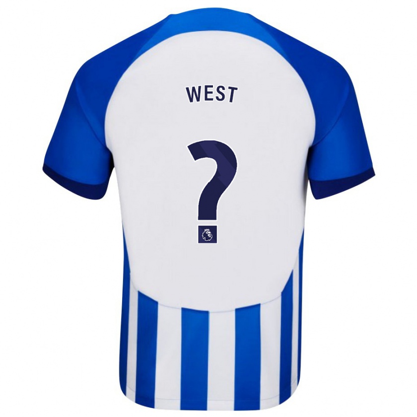 Kandiny Hombre Camiseta Aidan West #0 Azul 1ª Equipación 2023/24 La Camisa Chile