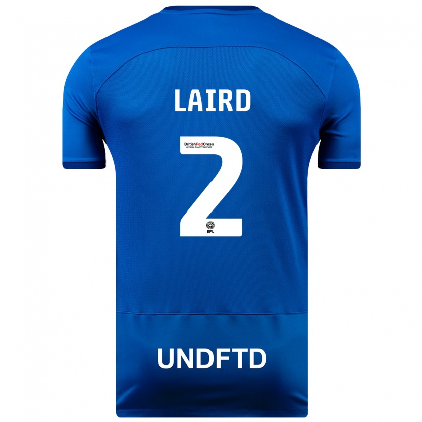 Kandiny Hombre Camiseta Ethan Laird #2 Azul 1ª Equipación 2023/24 La Camisa Chile