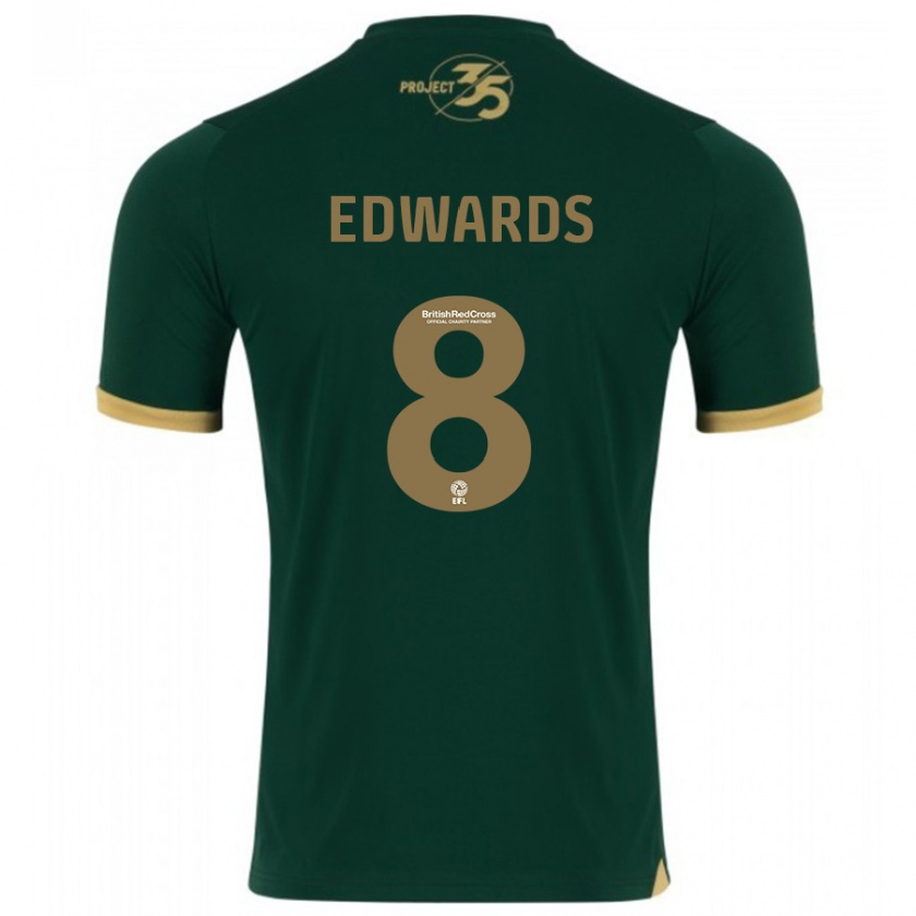 Kandiny Hombre Camiseta Joe Edwards #8 Verde 1ª Equipación 2023/24 La Camisa Chile