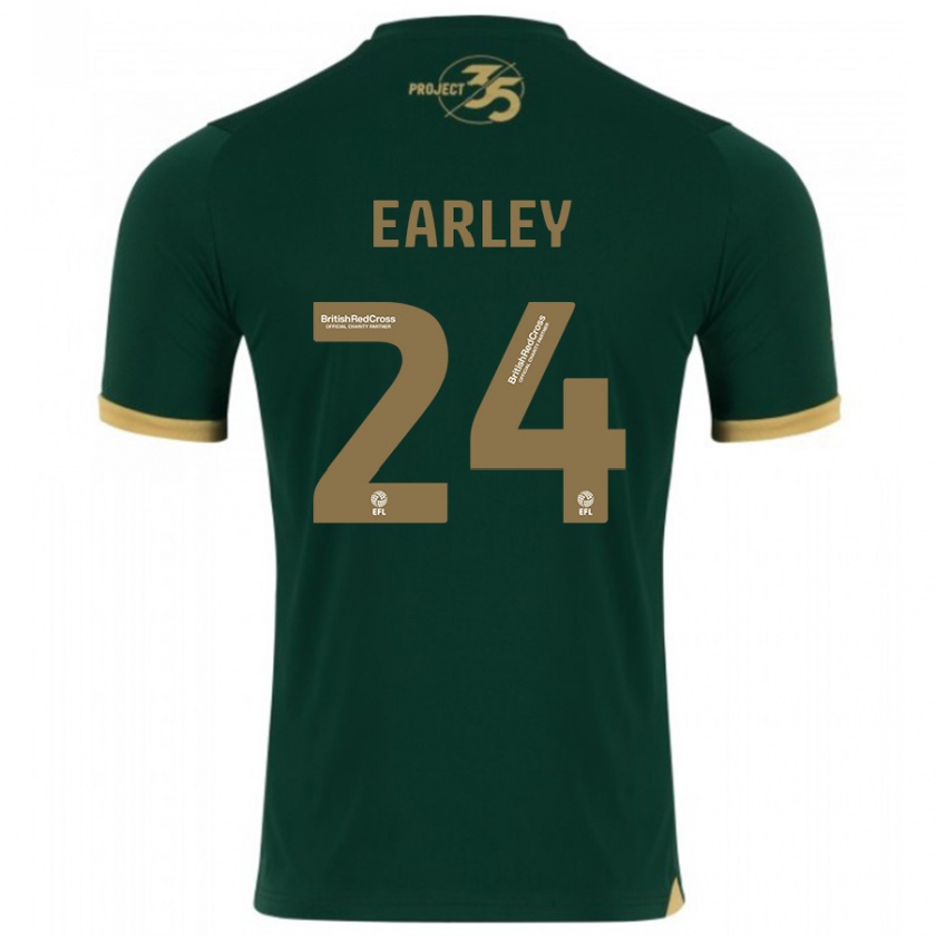 Kandiny Hombre Camiseta Saxon Earley #24 Verde 1ª Equipación 2023/24 La Camisa Chile