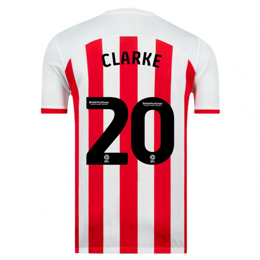 Kandiny Hombre Camiseta Jack Clarke #20 Blanco 1ª Equipación 2023/24 La Camisa Chile