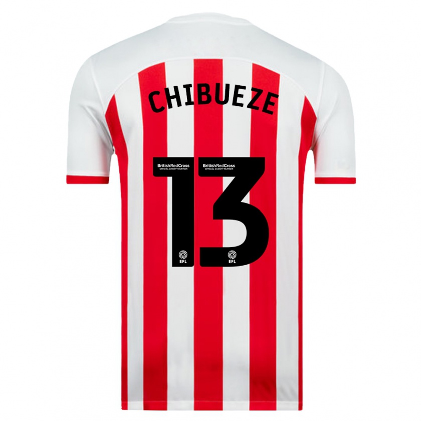 Kandiny Hombre Camiseta Kelechi Chibueze #13 Blanco 1ª Equipación 2023/24 La Camisa Chile
