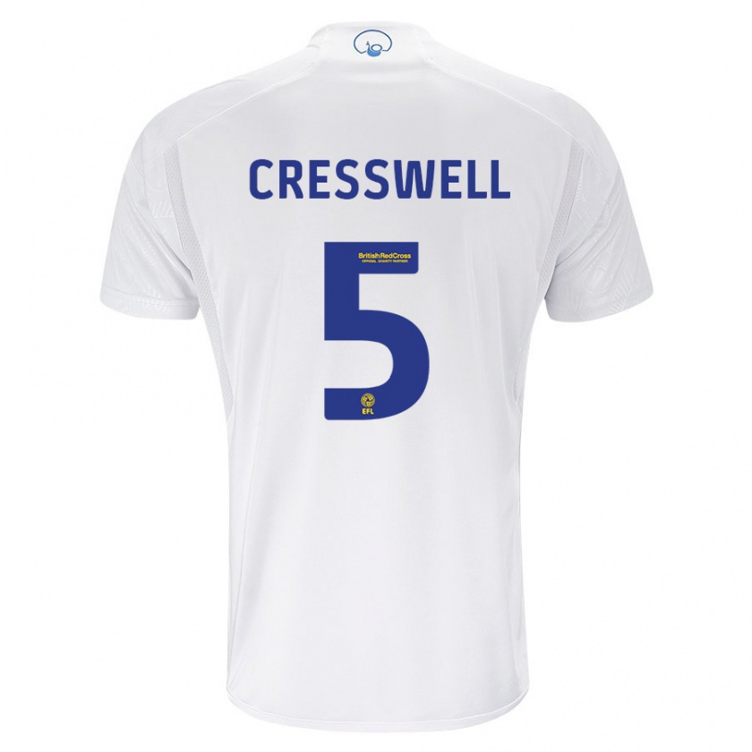 Kandiny Hombre Camiseta Charlie Cresswell #5 Blanco 1ª Equipación 2023/24 La Camisa Chile