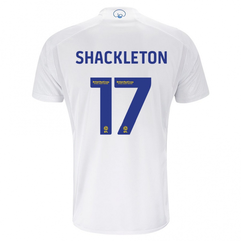 Kandiny Hombre Camiseta Jamie Shackleton #17 Blanco 1ª Equipación 2023/24 La Camisa Chile