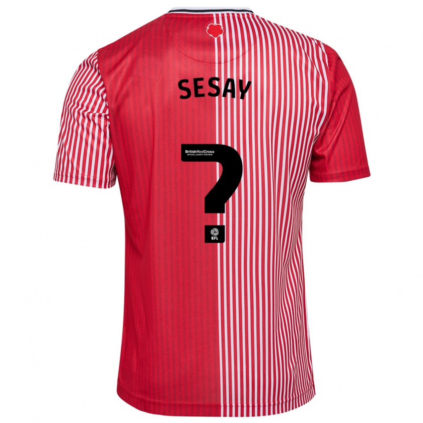 Kandiny Hombre Camiseta Moses Sesay #0 Rojo 1ª Equipación 2023/24 La Camisa Chile