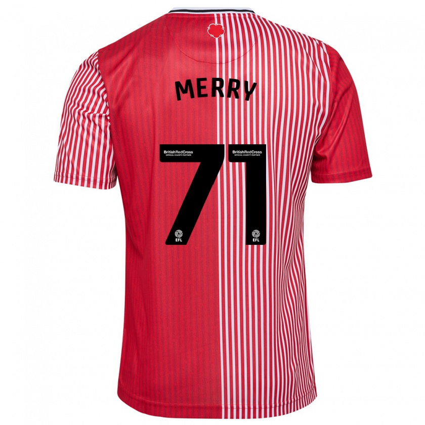 Kandiny Hombre Camiseta Will Merry #71 Rojo 1ª Equipación 2023/24 La Camisa Chile