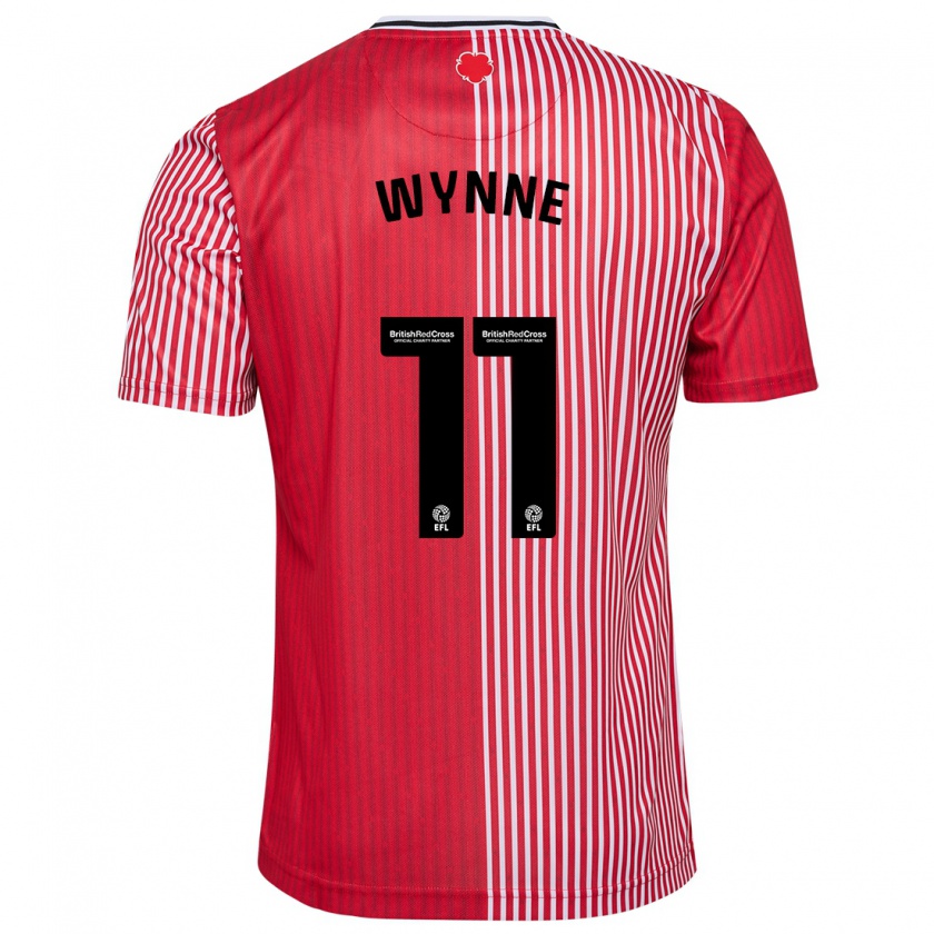 Kandiny Hombre Camiseta Megan Wynne #11 Rojo 1ª Equipación 2023/24 La Camisa Chile